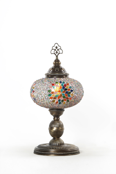 No5 Size Antique Mosaic Table Lamp